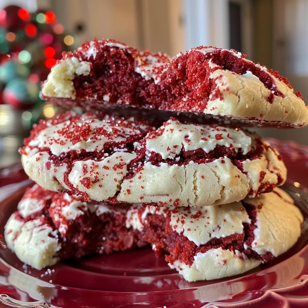 Red Velvet Crinkle Cookies – Festive and Fudgy