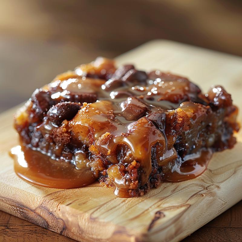 Close-up view of a beautifully styled selection of 20 different crock pot desserts on a wooden board.